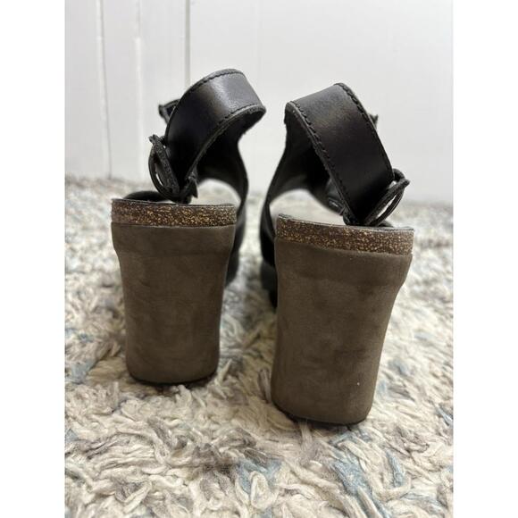 Otbt Shoes Womens 8 Jaunt Wedge Sandals Hooded Platform Peep Toe Leather - Picture 8 of 13